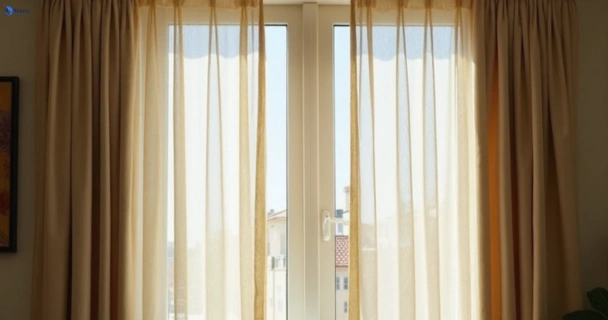 Dull dusty drapes in coalcliff-nsw before professional cleaning